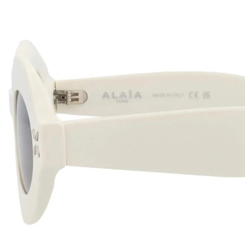 New! Alaïa White Oval Sunglasses AA0059S 002, Authentic